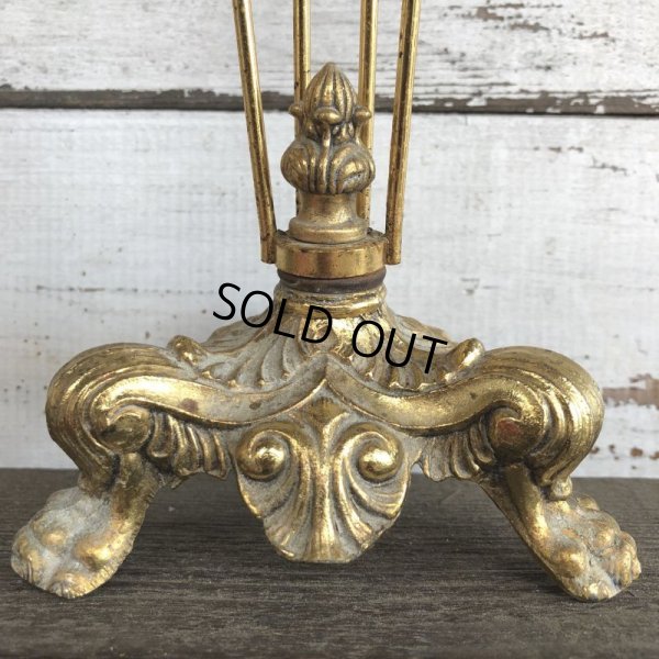 画像5: Vintage Brass Toned Counter Top Wire display Rack (J816)