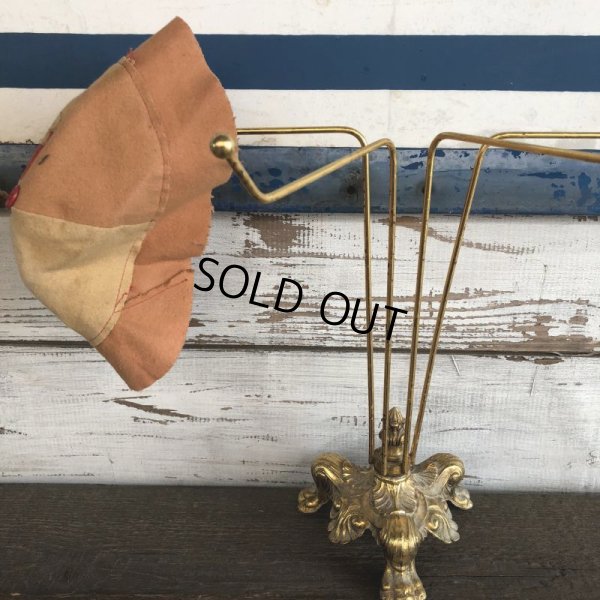 画像11: Vintage Brass Toned Counter Top Wire display Rack (J816)