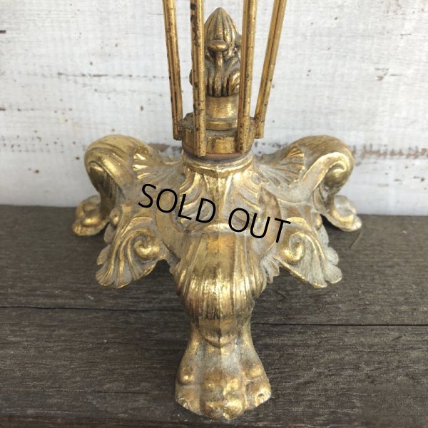 画像3: Vintage Brass Toned Counter Top Wire display Rack (J816)