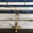 画像2: Vintage Brass Toned Counter Top Wire display Rack (J816) (2)