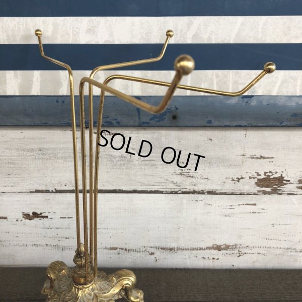 画像9: Vintage Brass Toned Counter Top Wire display Rack (J816)