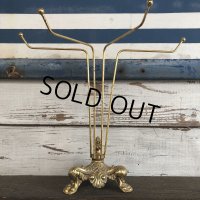Vintage Brass Toned Counter Top Wire display Rack (J816)