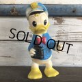  60s Vintage DELL Disney Donald Duck Rubber Doll Captain (J828)