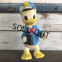  60s Vintage DELL Disney Donald Duck Rubber Doll Captain (J828)