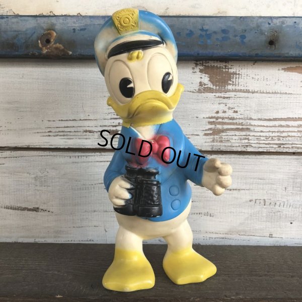 画像1:  60s Vintage DELL Disney Donald Duck Rubber Doll Captain (J828)