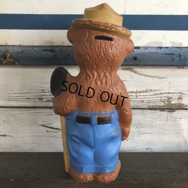 画像3: Vintage Smokey The Bear 14' Plastic Blow Mold Bank (J844)