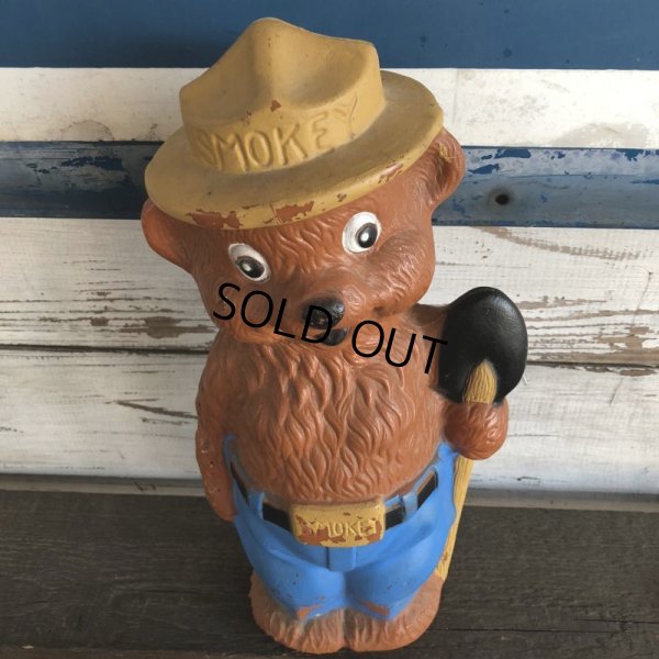 画像5: Vintage Smokey The Bear 14' Plastic Blow Mold Bank (J844)