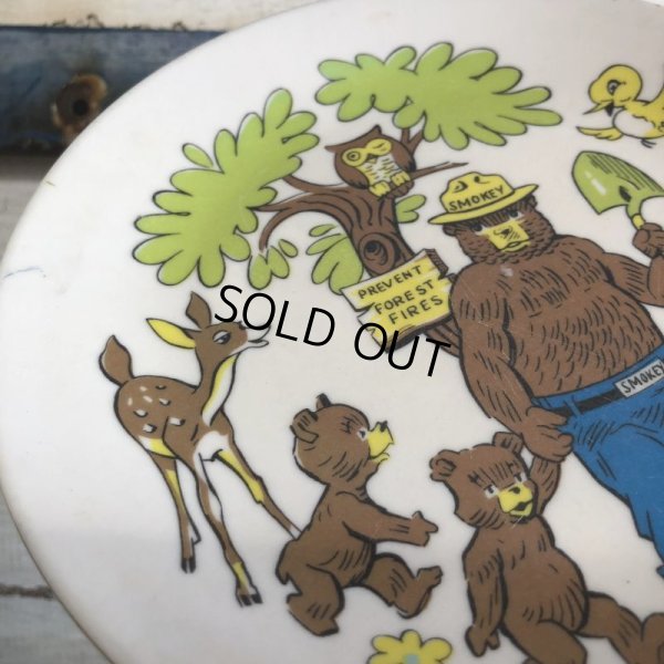 画像3: Vintage Smokey The Bear Plastic Plate (J839)