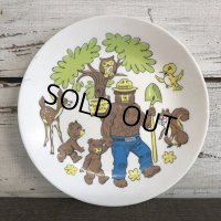 Vintage Smokey The Bear Plastic Plate (J839)