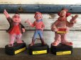 画像10: 70s Vintage Howdy Doody Flocked Plastic Bank Doll Set (J860)