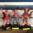 画像1: 70s Vintage Howdy Doody Flocked Plastic Bank Doll Set (J860) (1)