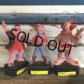 70s Vintage Howdy Doody Flocked Plastic Bank Doll Set (J860)