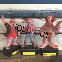 70s Vintage Howdy Doody Flocked Plastic Bank Doll Set (J860)