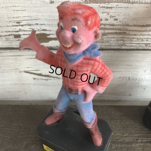 画像8: 70s Vintage Howdy Doody Flocked Plastic Bank Doll Set (J860)