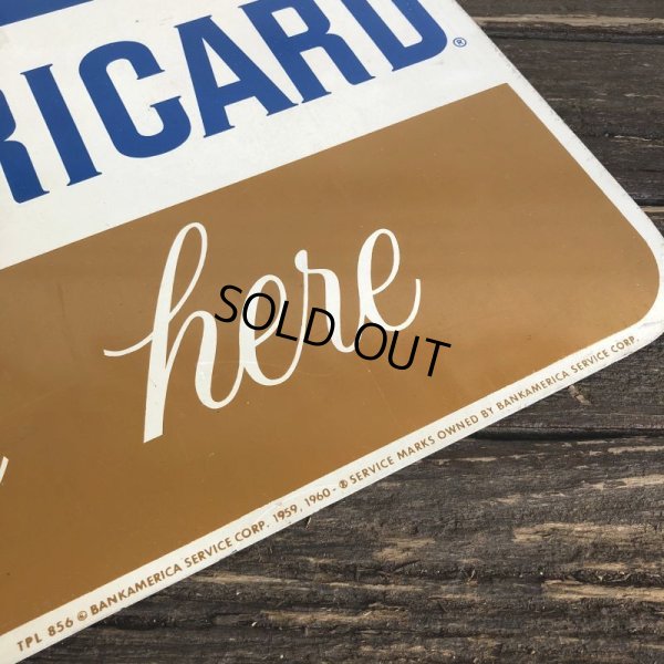 画像3: 60s Vintag BANK OF AMERICA Double Side Sign  (J941)