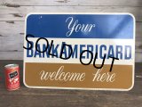 60s Vintag BANK OF AMERICA Double Side Sign  (J941)