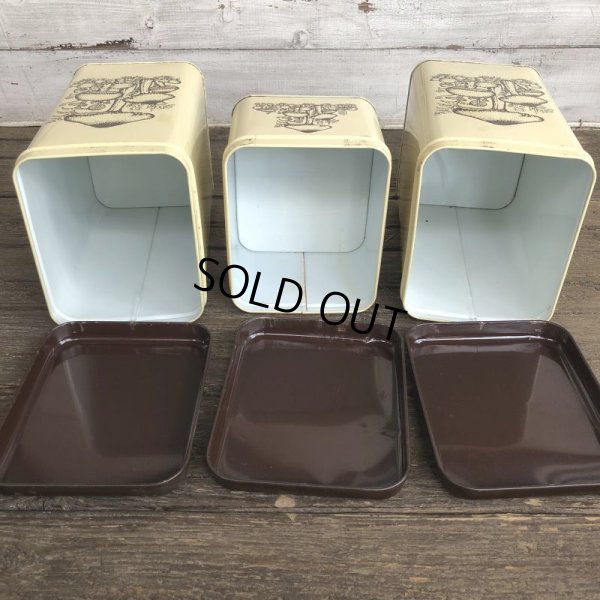画像7: 70s Vintage Mushrom Canister Tin Can Set (J946)