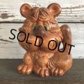 70s Vintage Ceramic Statue Lion (J943)