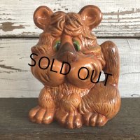 70s Vintage Ceramic Statue Lion (J943)