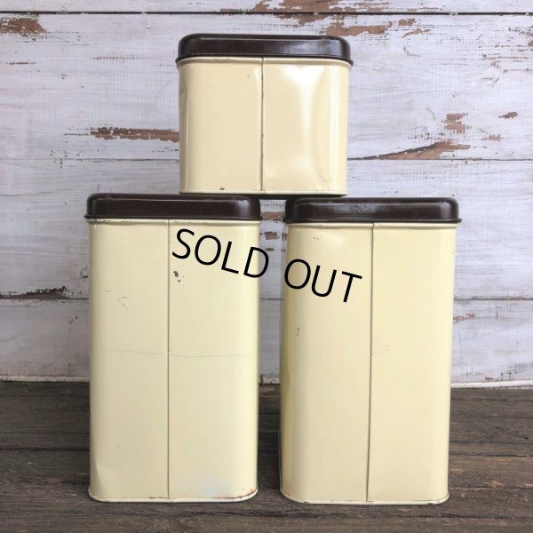 画像3: 70s Vintage Mushrom Canister Tin Can Set (J946)