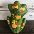 画像8: 70s Vintag  Hippie Flower Power Ceramic Frog Bank (J948)