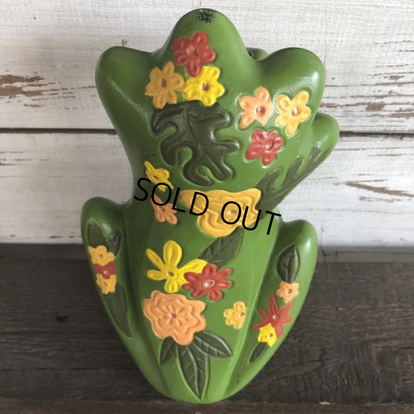 画像8: 70s Vintag  Hippie Flower Power Ceramic Frog Bank (J948)