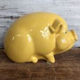 画像2: Vintage Ceramic Piggy Bank Yellow (J953) (2)