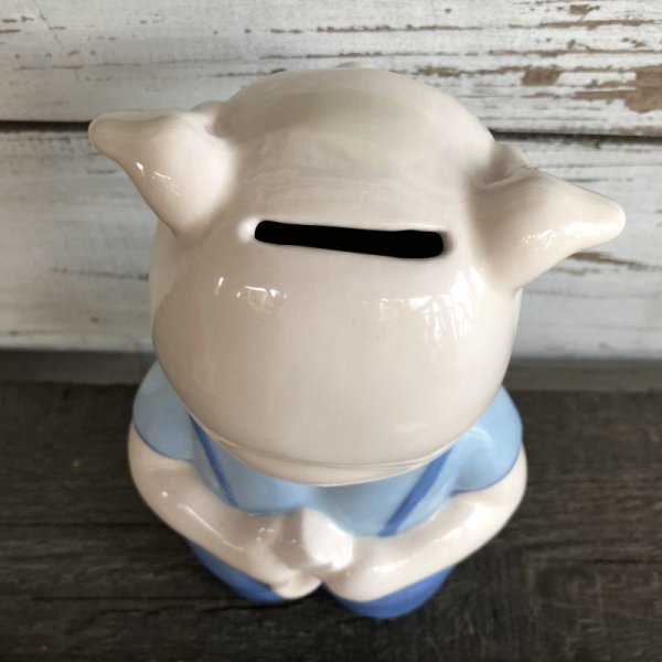 画像7: Vintage Ceramic Piggy Bank Blue (J955)