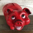 画像1: Vintage Plastic Piggy Bank Red (J954) (1)