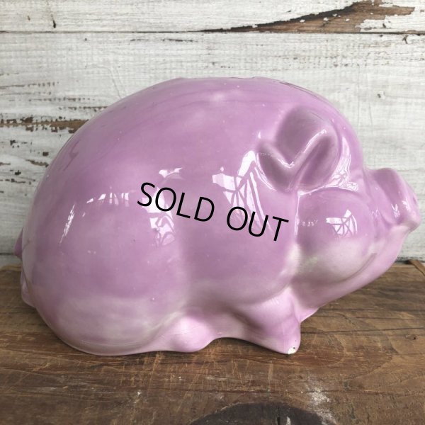 画像2: Vintage Ceramic Piggy Bank Pink (J952)