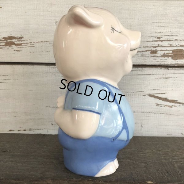 画像3: Vintage Ceramic Piggy Bank Blue (J955)