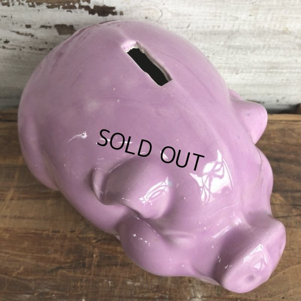 画像8: Vintage Ceramic Piggy Bank Pink (J952)