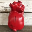 画像9: Vintage Plastic Piggy Bank Red (J954)