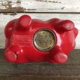 画像10: Vintage Plastic Piggy Bank Red (J954)