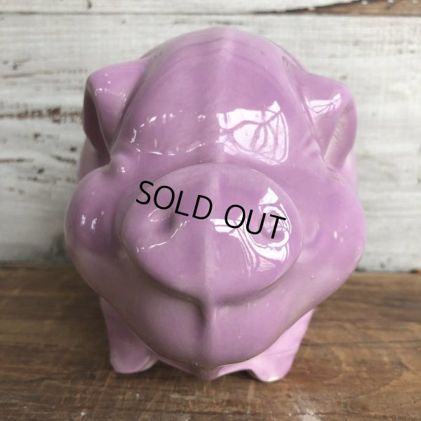 画像10: Vintage Ceramic Piggy Bank Pink (J952)