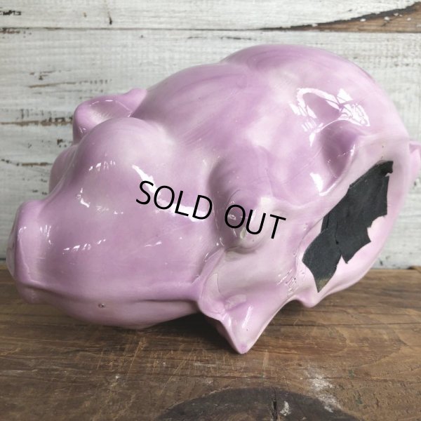 画像6: Vintage Ceramic Piggy Bank Pink (J952)