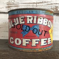 Vintage Blue Ribbon Coffee Can (J958)