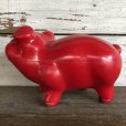 画像5: Vintage Plastic Piggy Bank Red (J954)