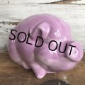 Vintage Ceramic Piggy Bank Pink (J952)