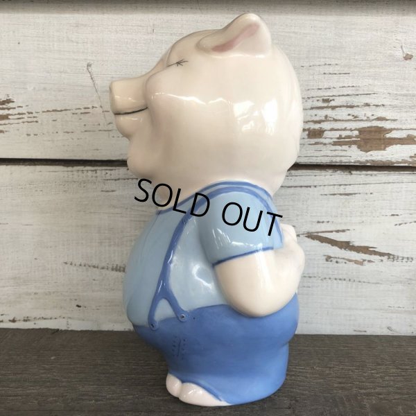 画像5: Vintage Ceramic Piggy Bank Blue (J955)