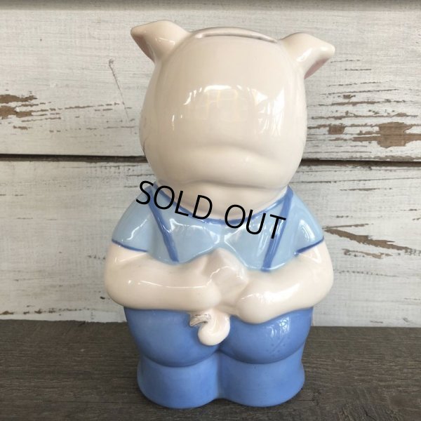 画像4: Vintage Ceramic Piggy Bank Blue (J955)