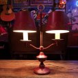 画像10: 40s Vintage Double Arm Bouillotte Student Desk Lamp (J971)