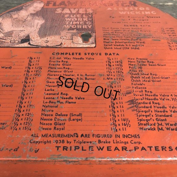 画像8: 40s Vintage Flamemaster Asbestos Wicking Store Display Rack (J973)