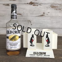 Vintage Old Crow Bourbon Store Napkin Straw Holder (J975) 