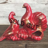 Mid Century California Pottery Pheasants Ceramic TV Lamp (J958)