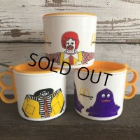 80s Vintage McDonalds Hamburglar Plastic Mug Cup (J964) 