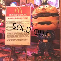 70s Vintage MCDONALDS Playland Rules & Regulations Sign  (J948)