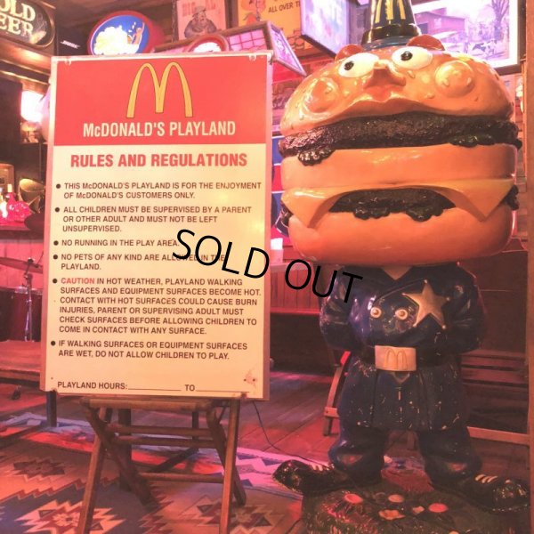 画像1: 70s Vintage MCDONALDS Playland Rules & Regulations Sign  (J948)