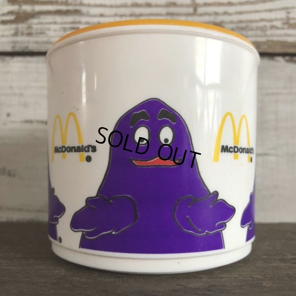 画像4: 80s Vintage McDonalds Grimace Plastic Mug Cup (J963)