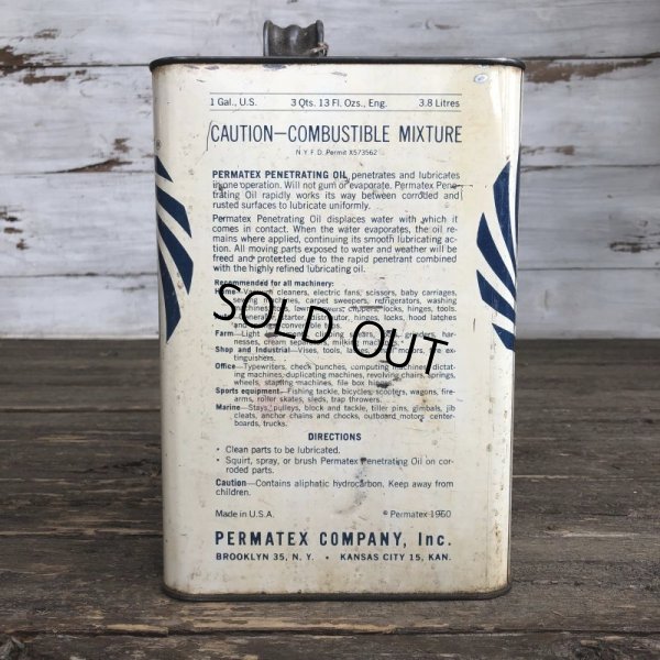 画像3: Vintage Oil Can Permatex One U.S. Gallon (J952) 